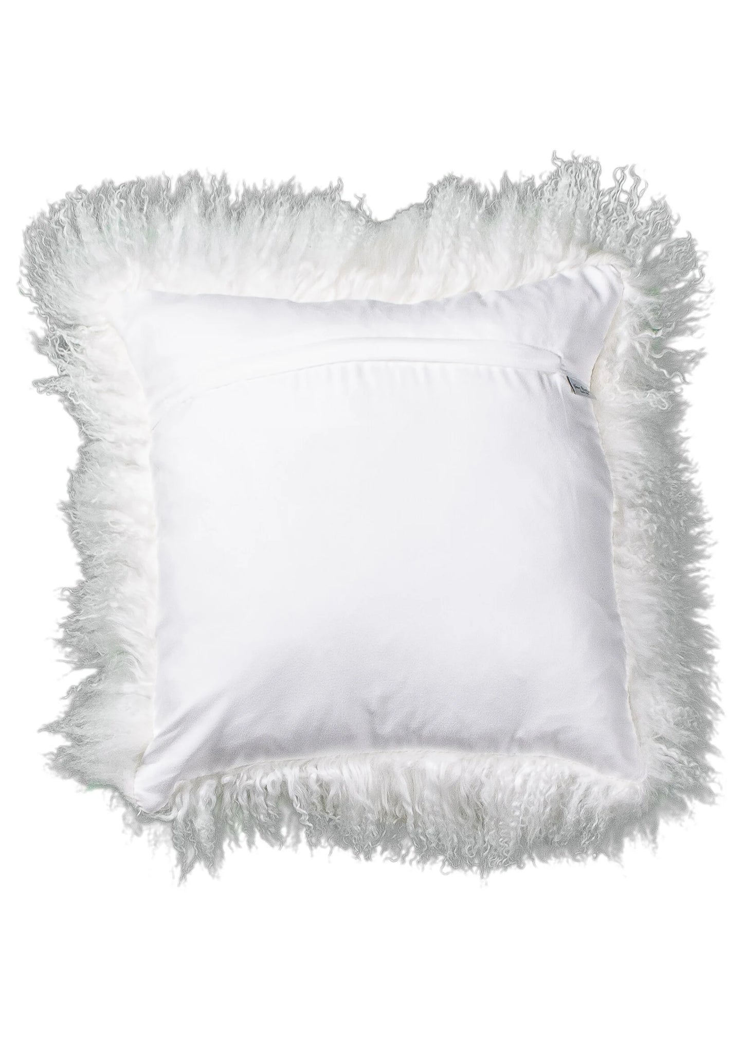 White Tibetan Sheepskin Cushion