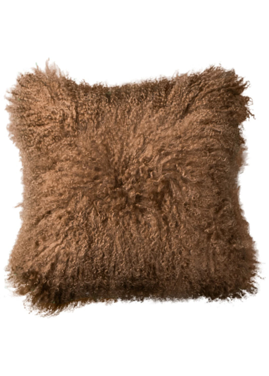Caramel Tibetan Sheepskin Cushion