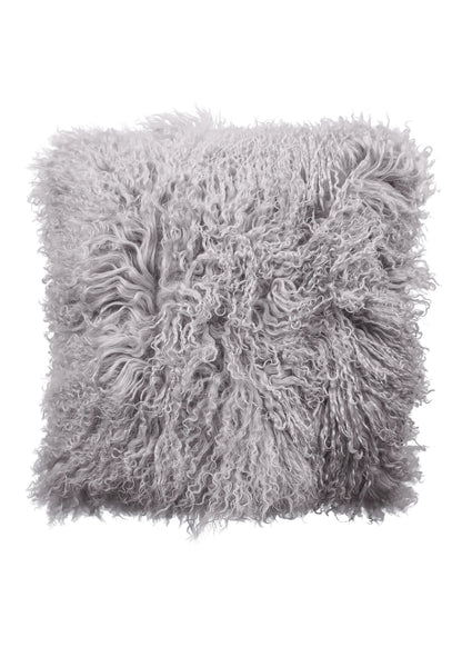 Taupe Tibetan Sheepskin Cushion