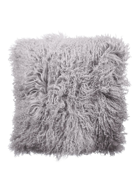 Taupe Tibetan Sheepskin Cushion