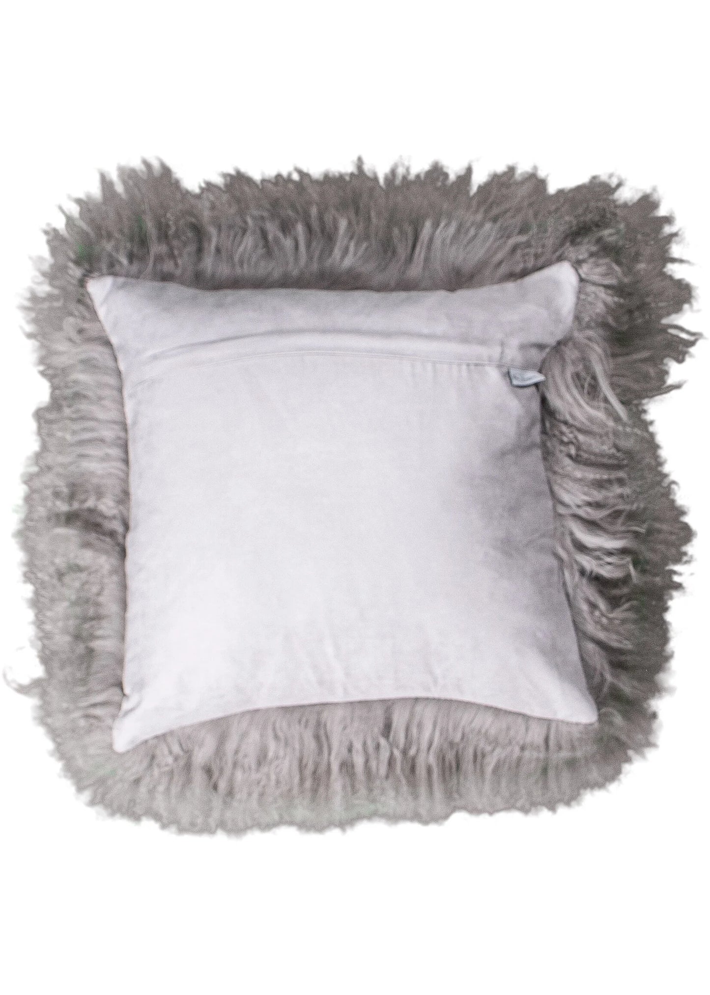 Taupe Tibetan Sheepskin Cushion